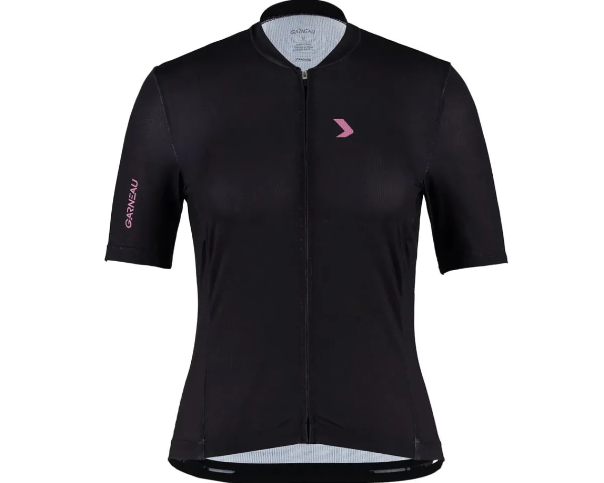 Louis Garneau Holiday Shopping|Summer Essentials|Women's Classic Eco Short Sleeve Jersey (Black/Antic Pink) (L)