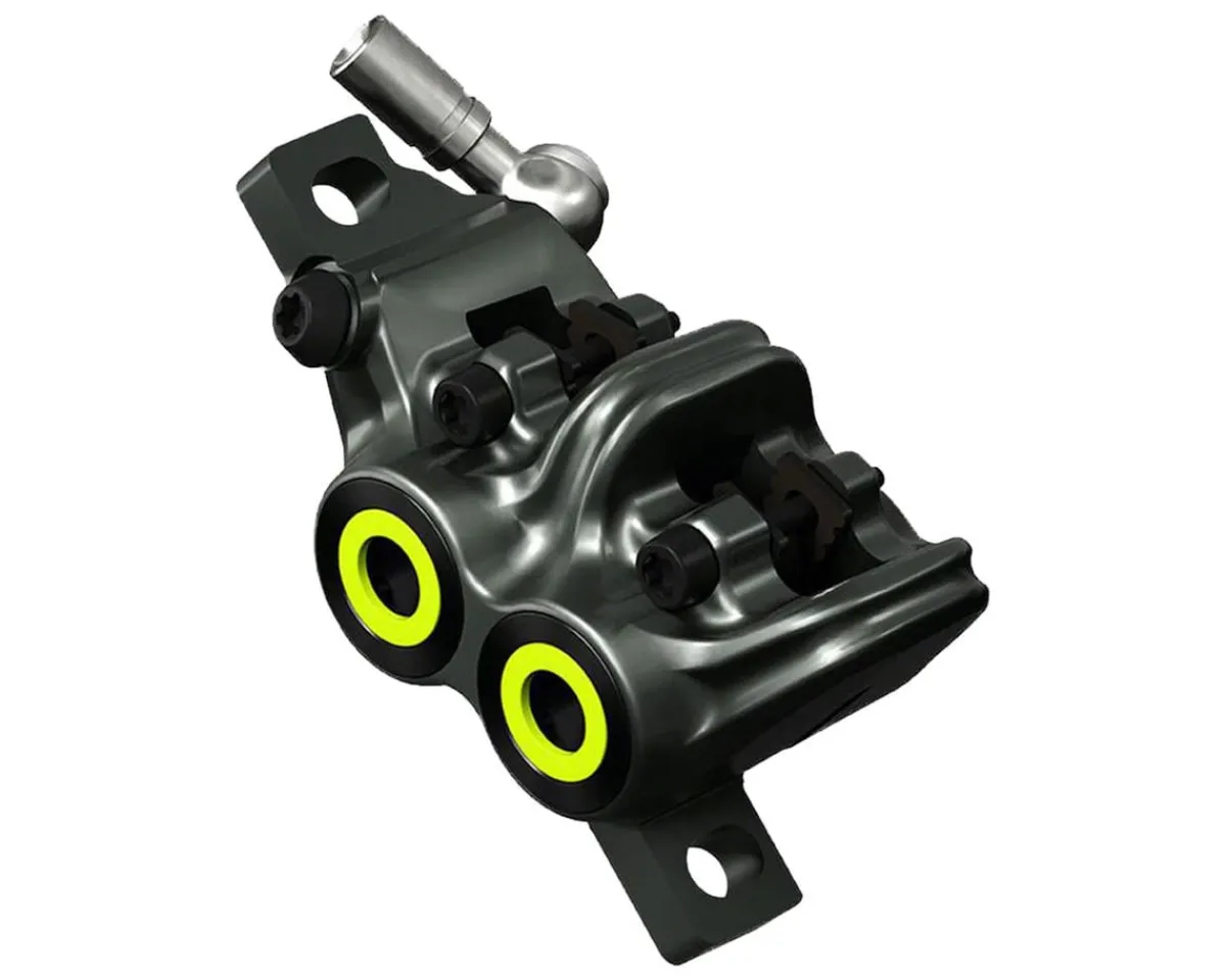 Magura Brakes|MT7 Disc Brake Caliper (Grey/Yellow) (Front or Rear) (Post Mount) (4-Piston)