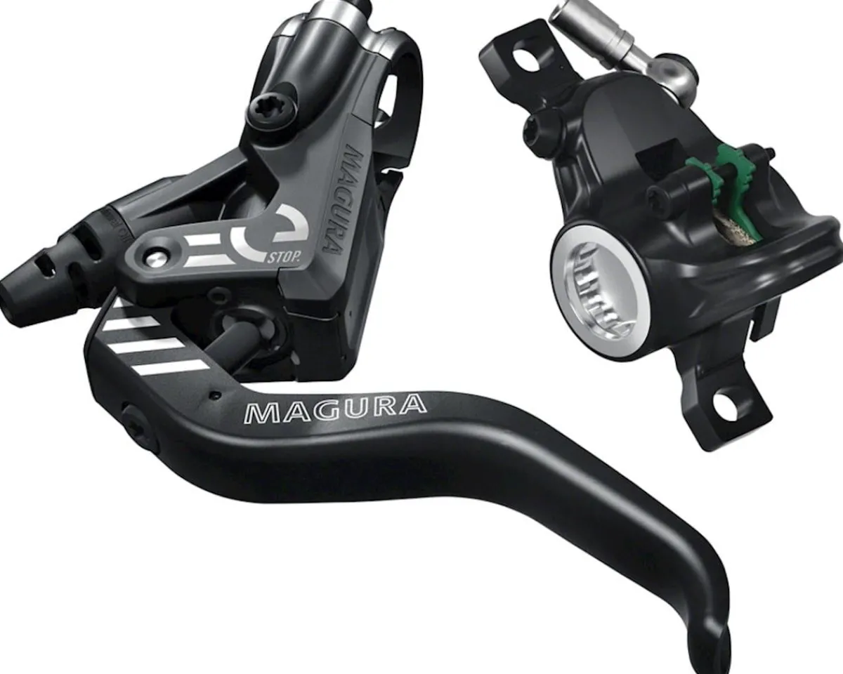 Magura Brakes|MT4 eSTOP Disc Brake & Lever (Black) (Front or Rear) (Hydraulic) (Post Mount)