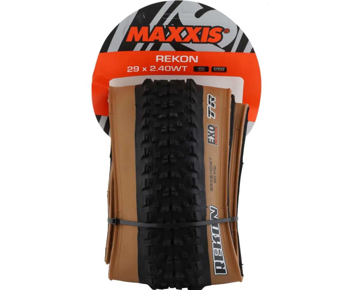 Maxxis E-Bike Parts|Tires|Rekon Tubeless Mountain Tire (Tan Sidewall) (29") (2.4") (Dual/EXO)
