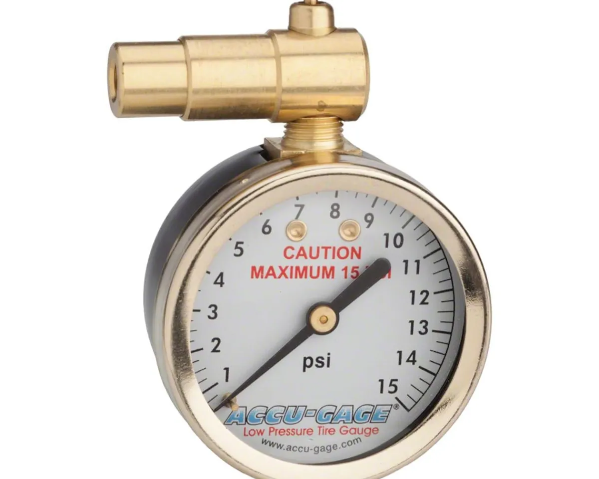 Meiser Pumps & Co2|Presta-Valve Dial Gauge w/ Pressure Relief (15psi)