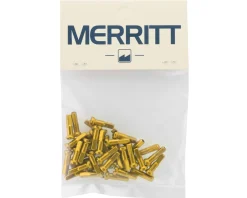 Merritt Wheels & Parts|14G Alloy Nipples (Bright Gold) (Bag of 40)