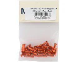 Merritt Wheels & Parts|14G Alloy Nipples (Orange) (Bag of 40)