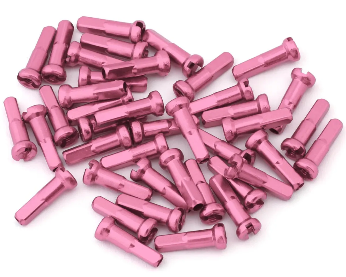 Merritt Wheels & Parts|14G Alloy Nipples (Pink) (Bag of 40)