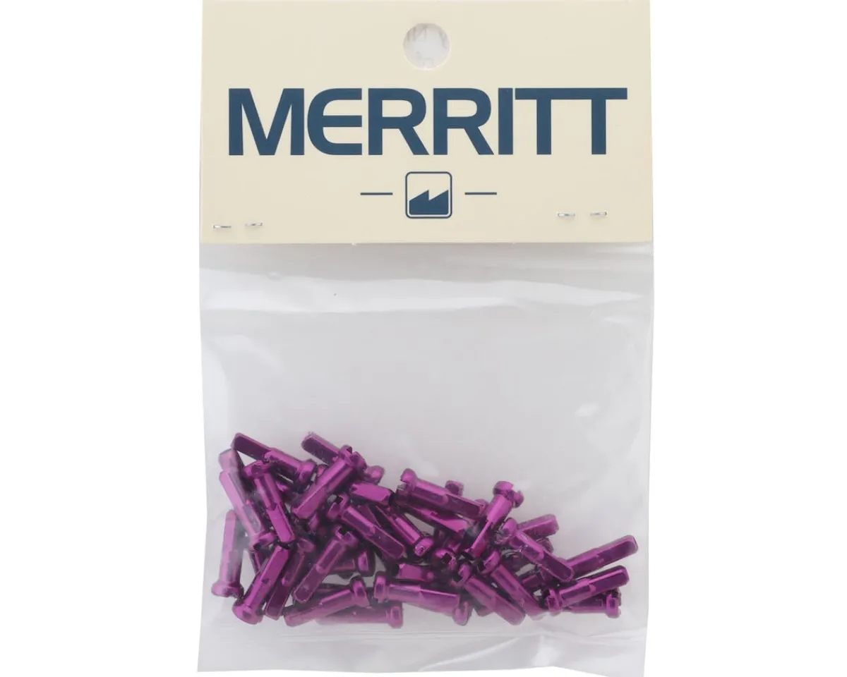 Merritt Wheels & Parts|14G Alloy Nipples (Purple) (Bag of 40)