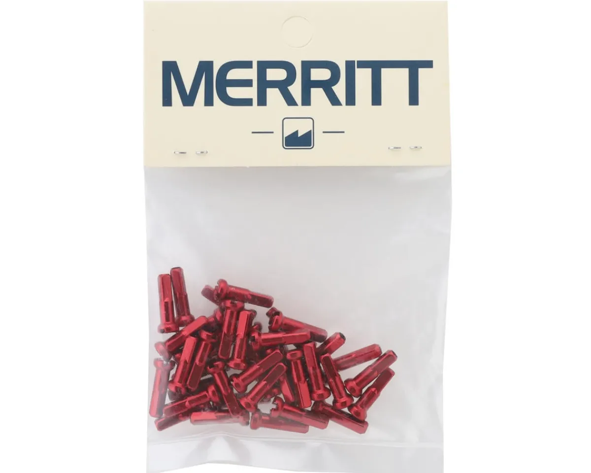 Merritt Wheels & Parts|14G Alloy Nipples (Red) (Bag of 40)
