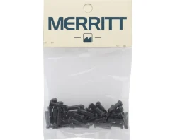 Merritt Wheels & Parts|14G Brass Nipples (Black) (Bag of 40)