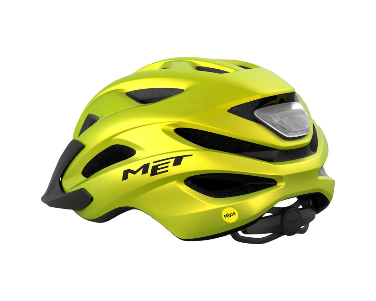 Met Helmets|High Vis & Reflective|Crossover MIPS Hel (Lime Yellow allic Matte) (XL)