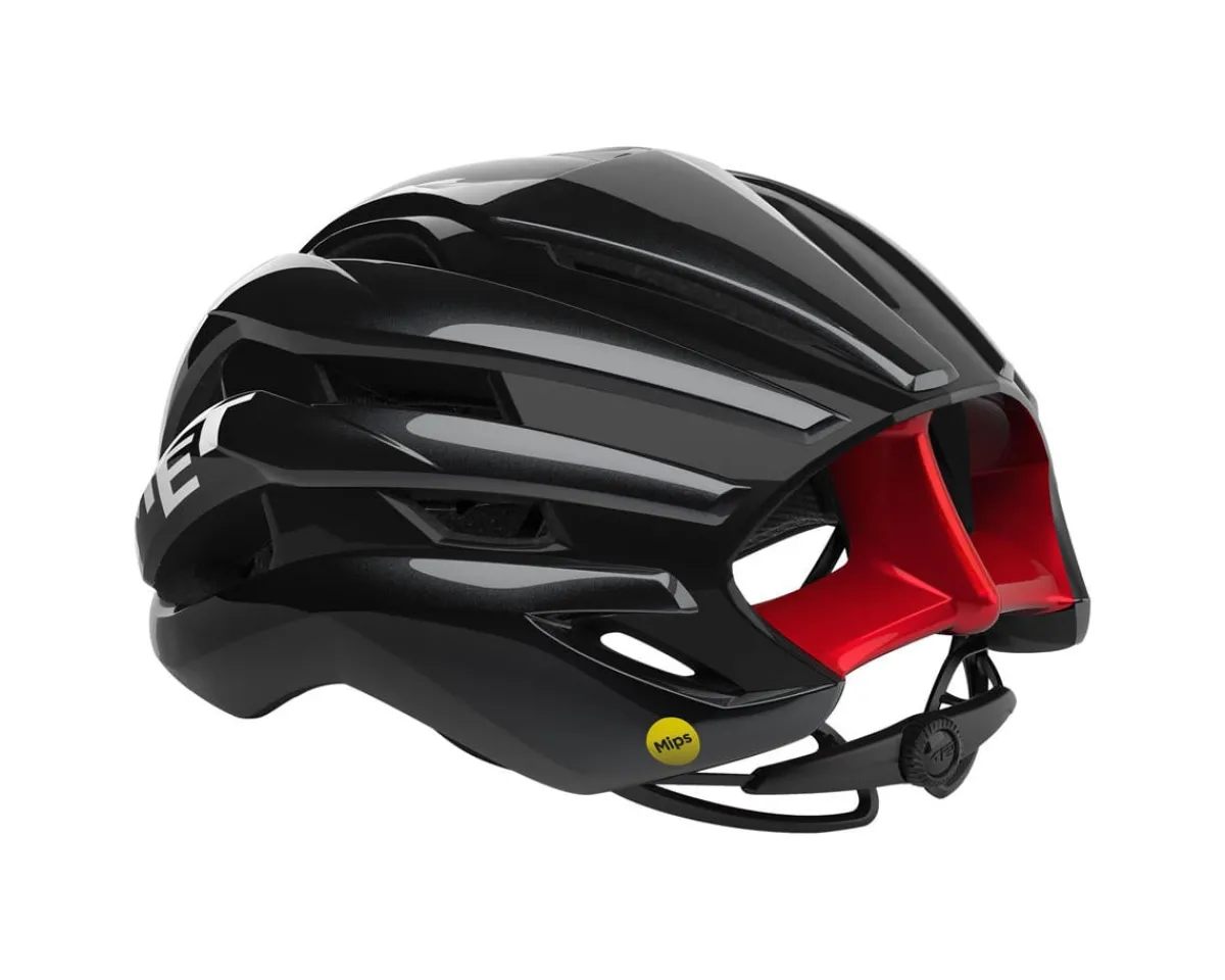 Met Helmets|Helmets|Trenta MIPS Road Hel (Black/Red Gloss) (L)