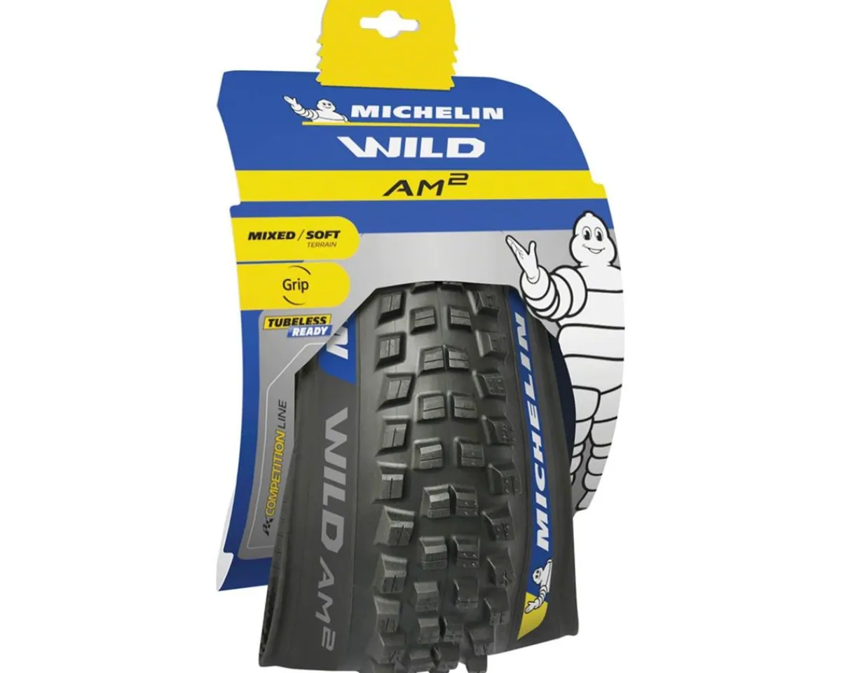 Michelin E-Bike Parts|Tires|Wild AM2 Competition Tubeless Mountain Tire (Black) (29") (2.4") (Folding) (GUM-X/GravityShield)