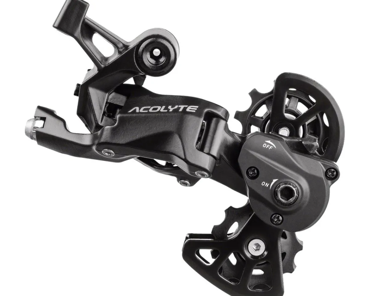 Microshift Derailleurs & Parts|Acolyte Super Short Rear Derailleur (Black) (1 x 8 Speed) (Short Cage) (w/ Clutch)