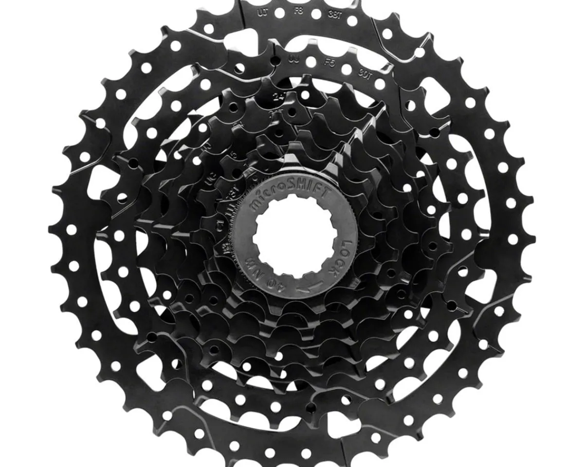 Microshift Cassettes|Acolyte Super Short Cassette (Black) (8 Speed) (Shimano HG) (11-38T)