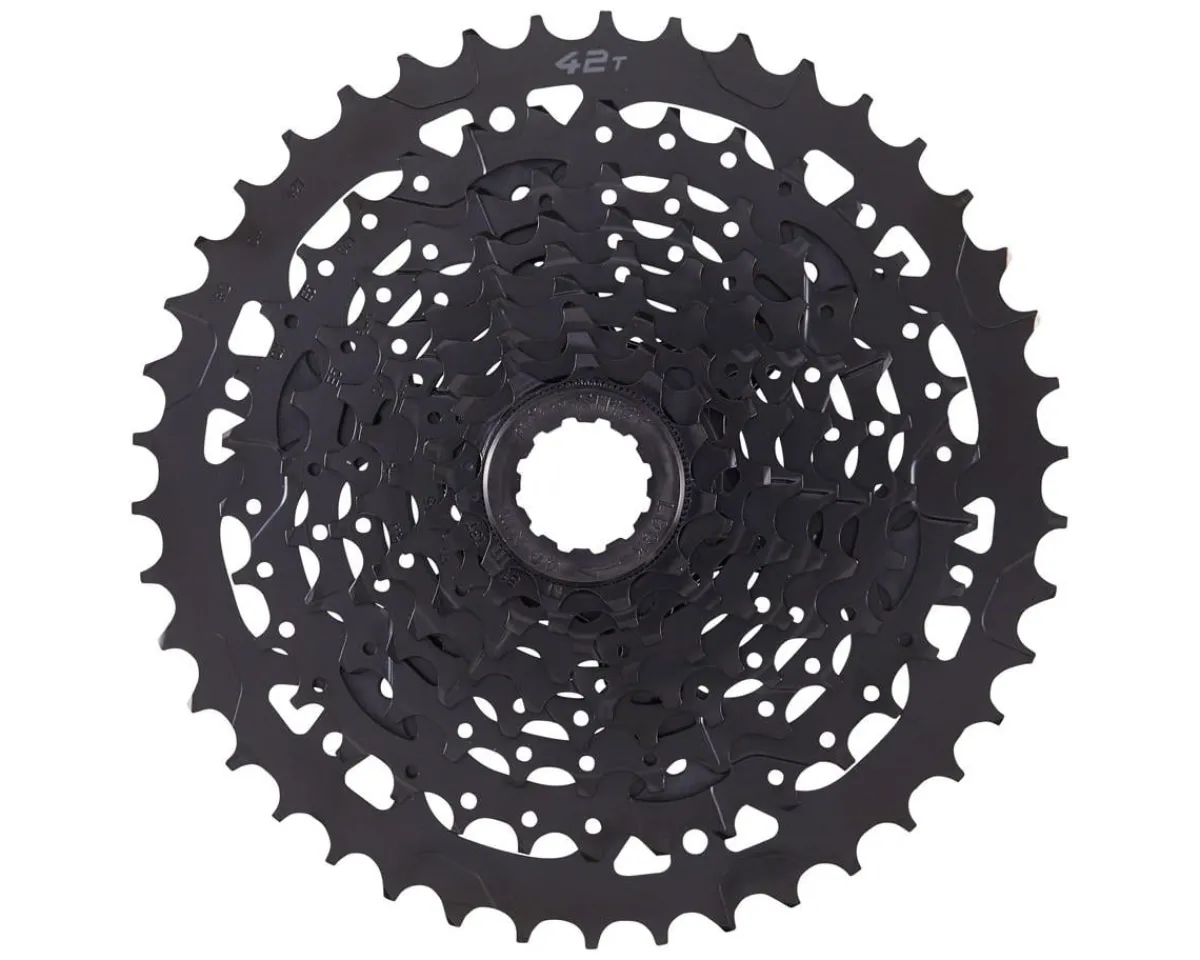 Microshift Cassettes|Advent H-Series Cassette (Black) (9 Speed) (Shimano HG) (11-42T) (w/ Alloy Cog)