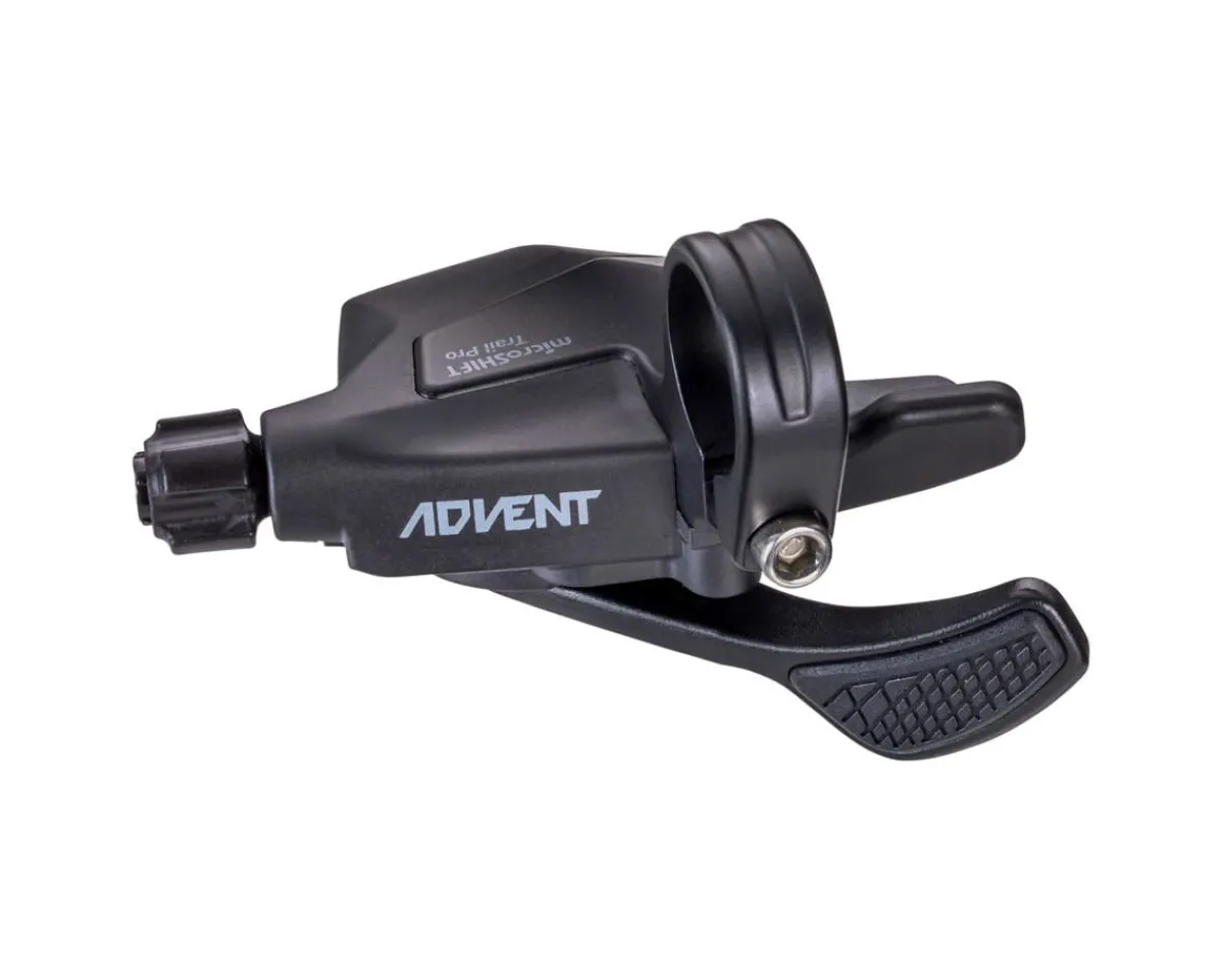 Microshift Shifters|ADVENT Trail Trigger Pro Shifter (Black) (Right) (Single-Click/E-Bike) (1 x 9 Speed)