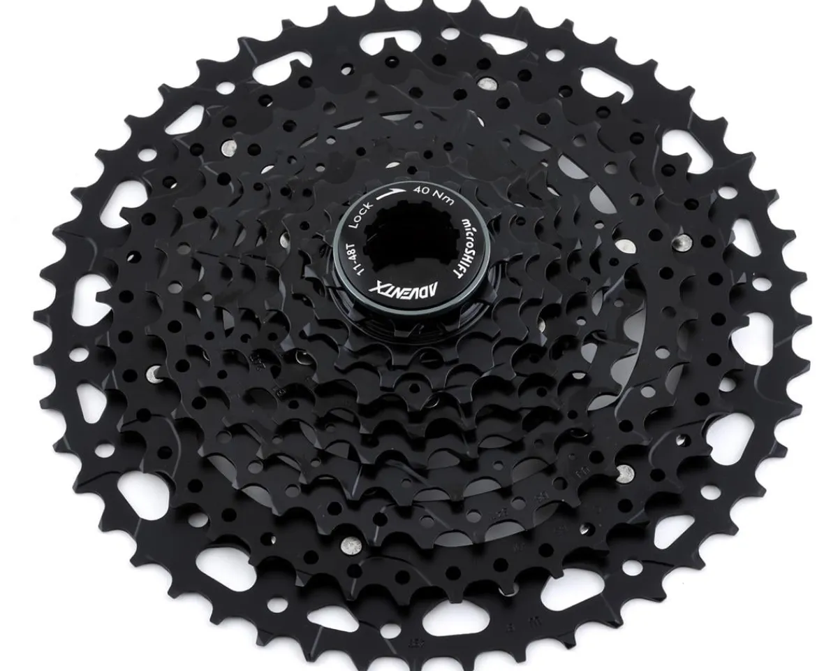 Microshift Cassettes|Advent X G-Series Cassette (Black) (10 Speed) (Shimano HG) (11-48T)