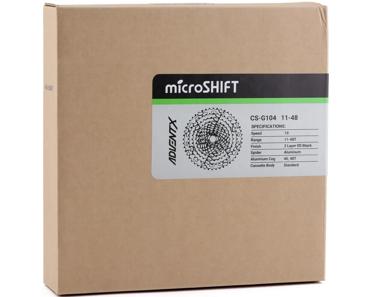 Microshift Cassettes|Advent X G-Series Cassette (Black) (10 Speed) (Shimano HG) (11-48T)