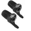 Microshift Shifters|DS85 Twist Shifters (Black) (Pair) (2/3 x 8 Speed) (Shimano Compatible)