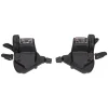 Microshift Shifters|Mezzo TS39 Thumb-Tap Trigger Shifters (Black) (Pair) (3 x 7 Speed) (Shimano Compatible)