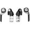 Microshift Shifters|Road/Mountain Bar End Shifters (Silver/Black) (Pair) (2/3 x 9 Speed) (Shimano Compatible)