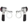 Microshift Shifters|Road Thumb Shifters (Silver) (Pair) (2/3 x 10 Speed) (Shimano Compatible)