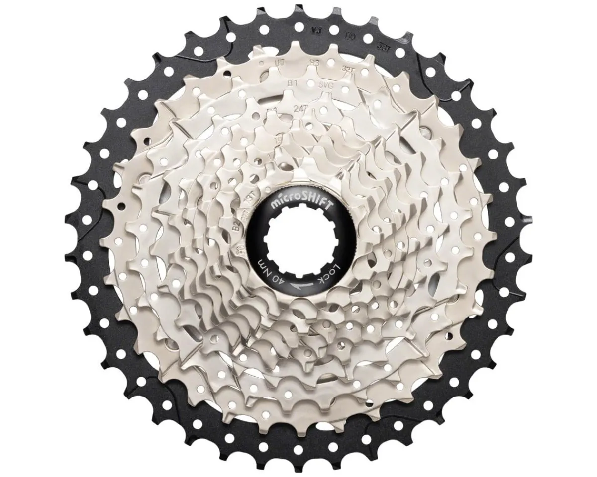 Microshift Cassettes|Sword G-Series Cassette (Satin Nickel) (10 Speed) (Shimano HG) (11-38T) (Alloy Spider)