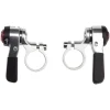 Microshift Shifters|Thumb Shifters (Silver) (Pair) (2/3 x 9 Speed) (Shimano Compatible)