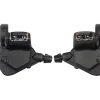 Microshift Shifters|TS38 Thumb-Tap Shifter (Black) (Pair) (3 x 7 Speed) (w/ Optical Gear Indicator) (Shimano Compatible)
