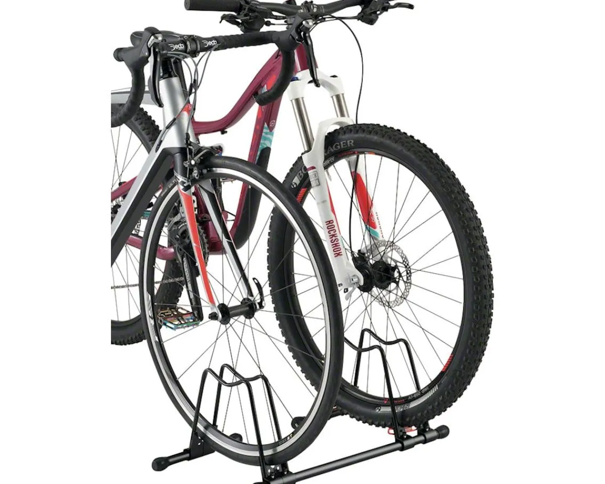 Minoura Vehicle Bike Racks|DS-151 Connect Rack Hoop Stand (Black) (For Road or Mountain Bikes)
