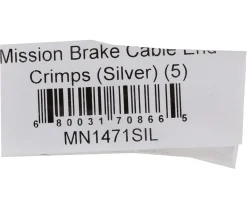 Mission Cables & Housing|Brake Cable End Crimps (Silver) (5)