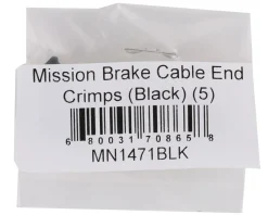 Mission Cables & Housing|Brake Cable End Crimps (Black) (5)