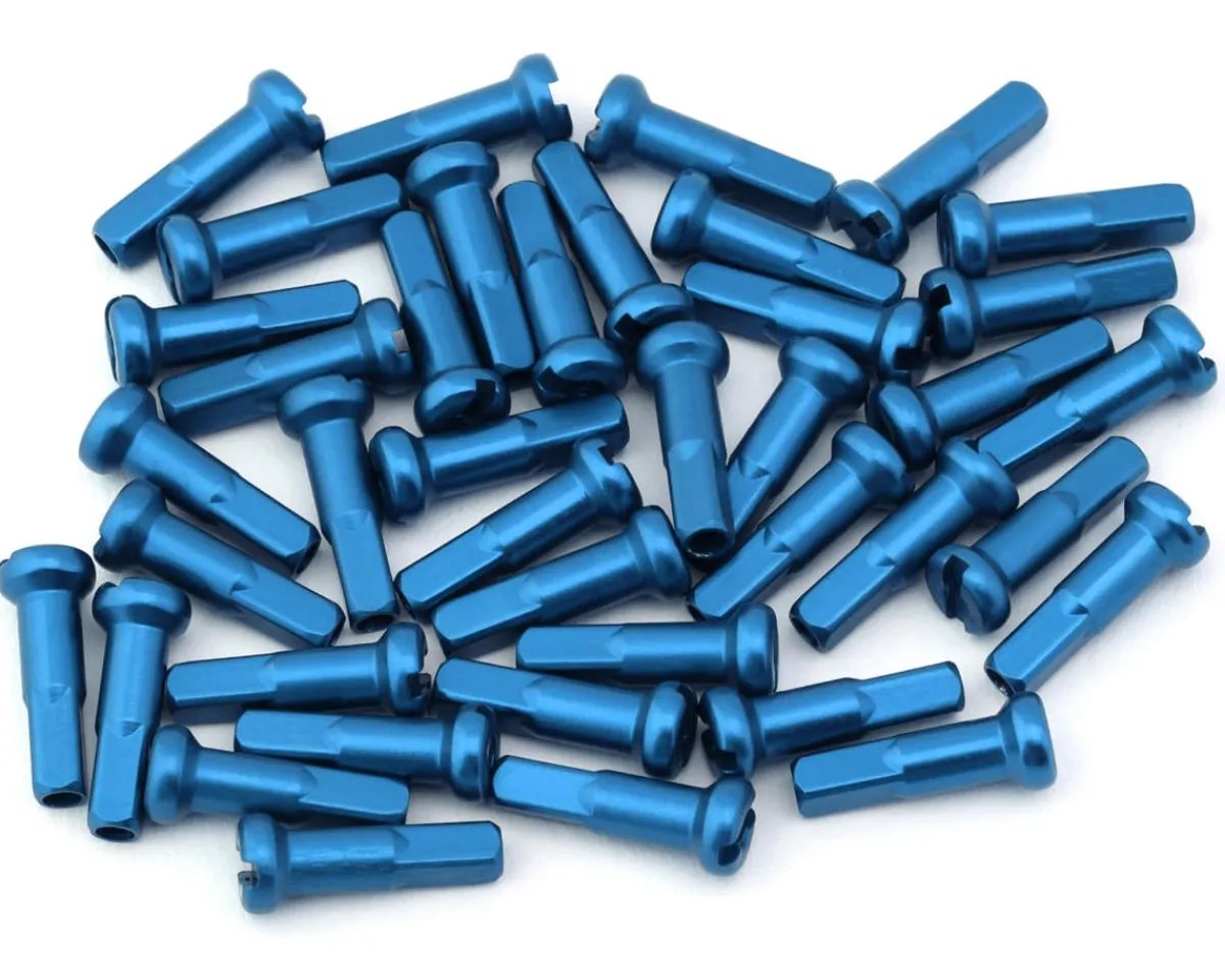 Mission Wheels & Parts|14G Alloy Nipples (Blue) (Bag of 40)