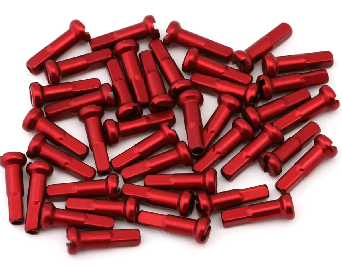 Mission Wheels & Parts|14G Alloy Nipples (Red) (Bag of 40)