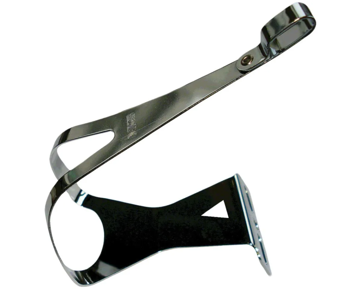MKS Pedals & Cleats|Deep Steel Toe Clips (Chrome) (Pair) (L)
