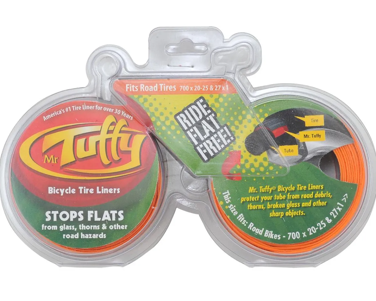 Mr Tuffy Tire & Tube Accessories|Tire Liners (Orange) (27 x 1") (700c x 20-25mm) (Pair)