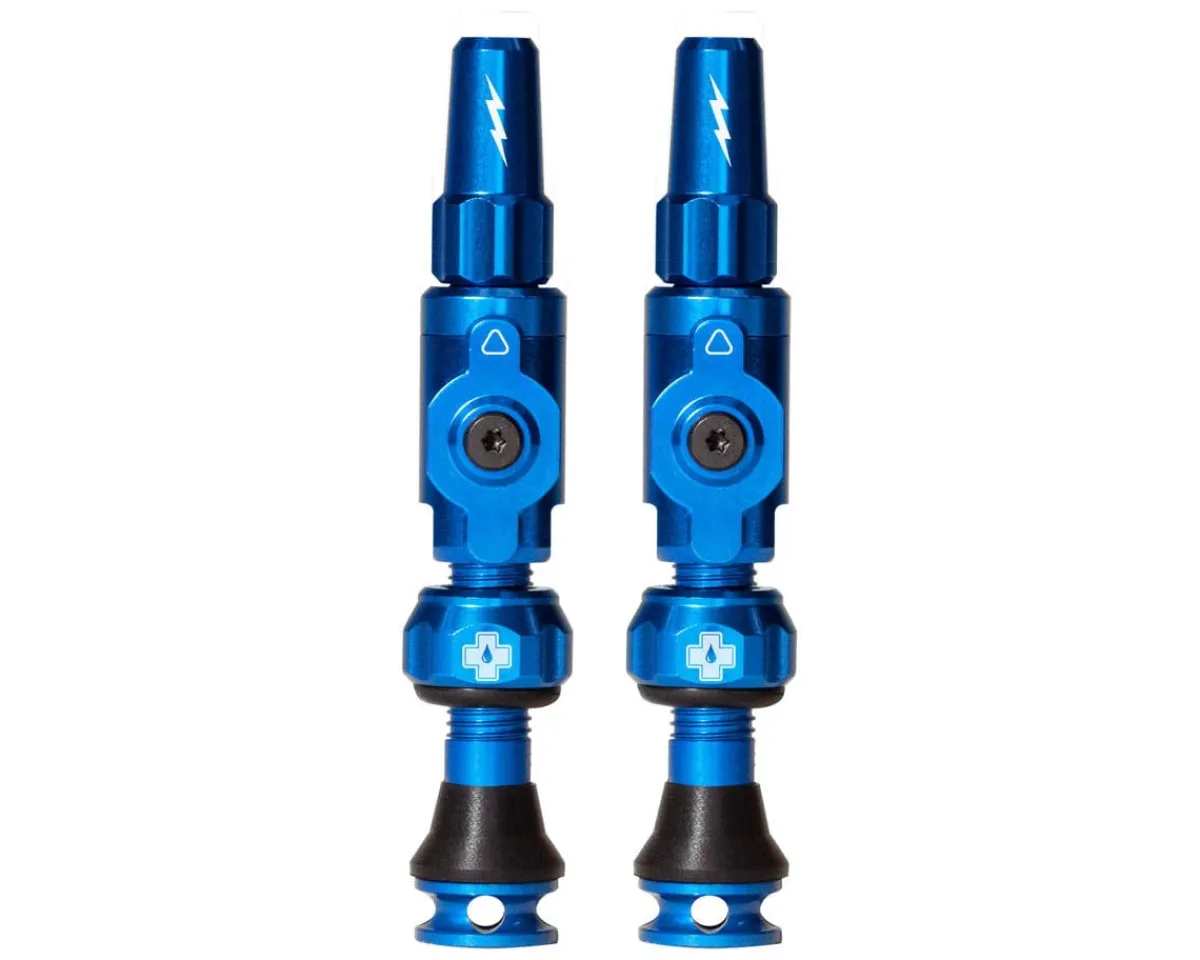 Muc-Off Tubeless Tire Tools|Tubeless Accessories|Big Bore Lite Tubeless Valves (Blue) (Small) (30mm)