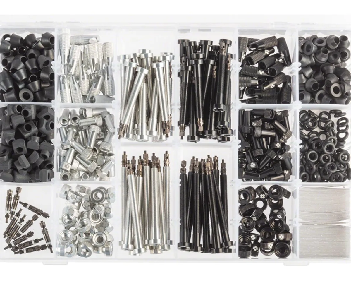 Muc-Off Tubeless Tire Tools|Tubeless Accessories|Workshop Tubeless Valve Box (Silver/Black)