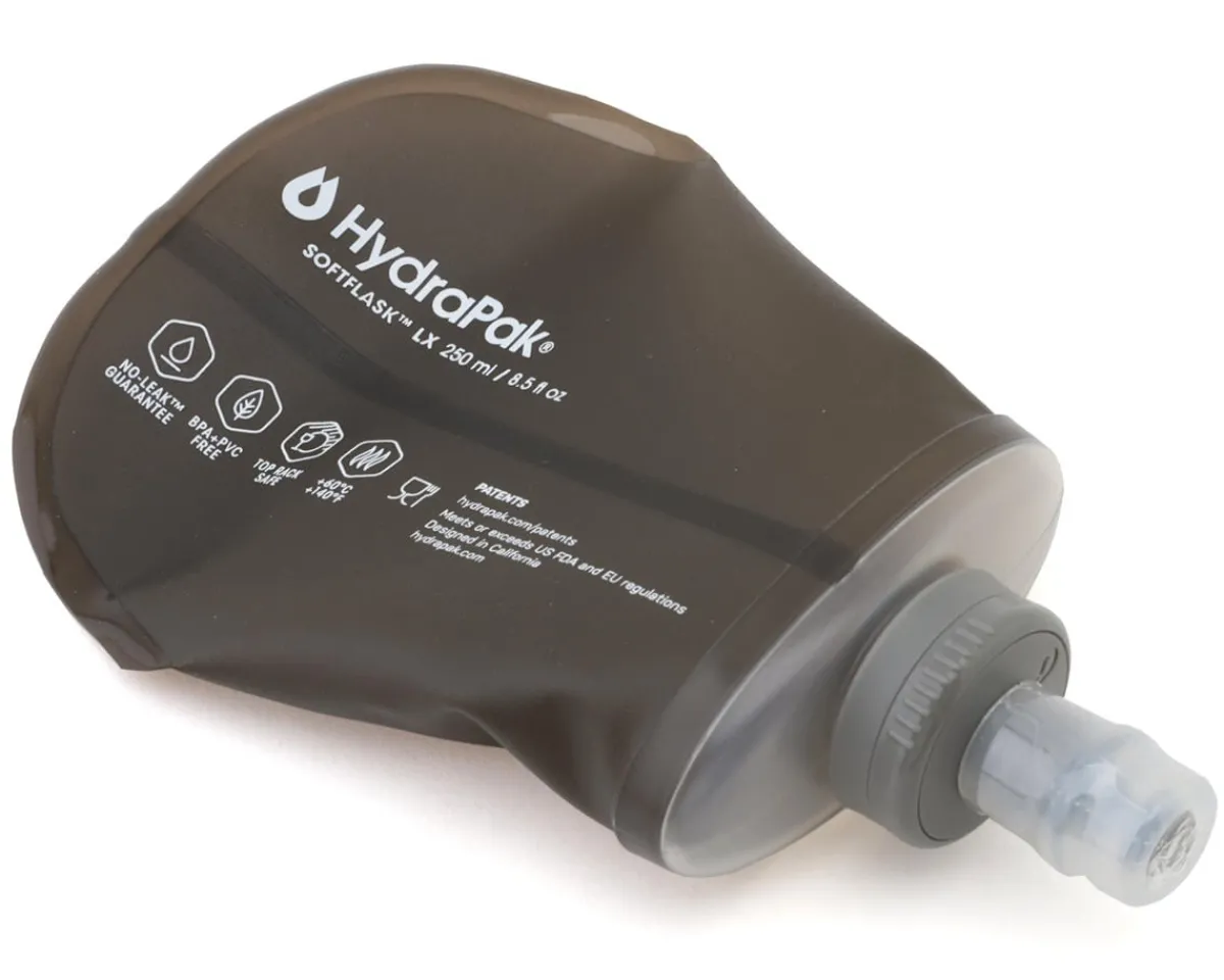 NEVERSECOND Water Bottles|Gel Soft Flask (Black) (250ml)