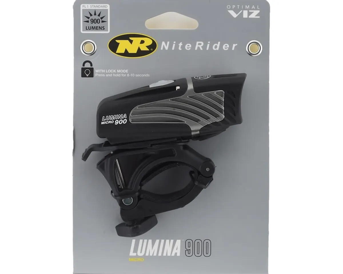 NiteRider Bike Lights|Lumina Micro 900 LED Headlight (Black) (900 Lumens)