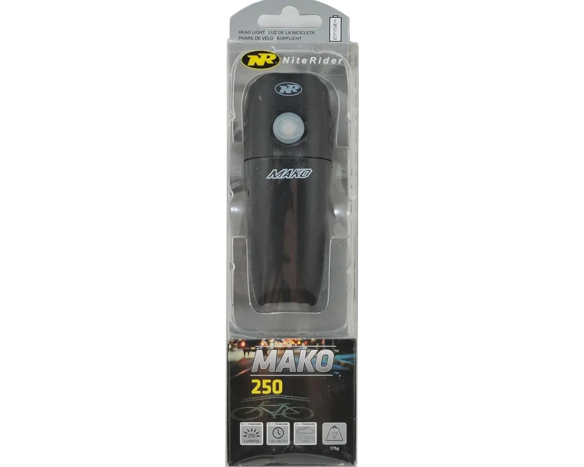 NiteRider Bike Lights|Mako 250 LED Headlight (Black) (250 Lumens)