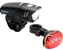 NiteRider Bike Lights|Mako 200/TL6.0 Headlight & Tail Light Set (Black) (200/25 Lumens)