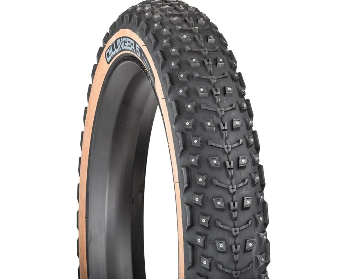 45NRTH Tires|Dillinger 5 Fat Bike Tire (Tan) (Tubeless) (60 TPI) (Studded) (26") (4.6")