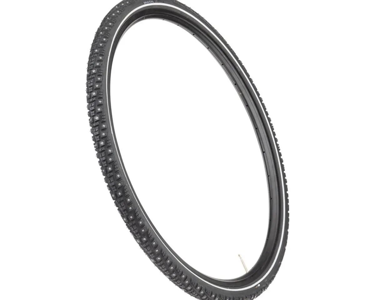 45NRTH Tires|Gravdal Tubeless Studded Gravel/Commuter Tire (Black/Reflective) (700c) (38mm) (252 Studs) (Winter Compound)
