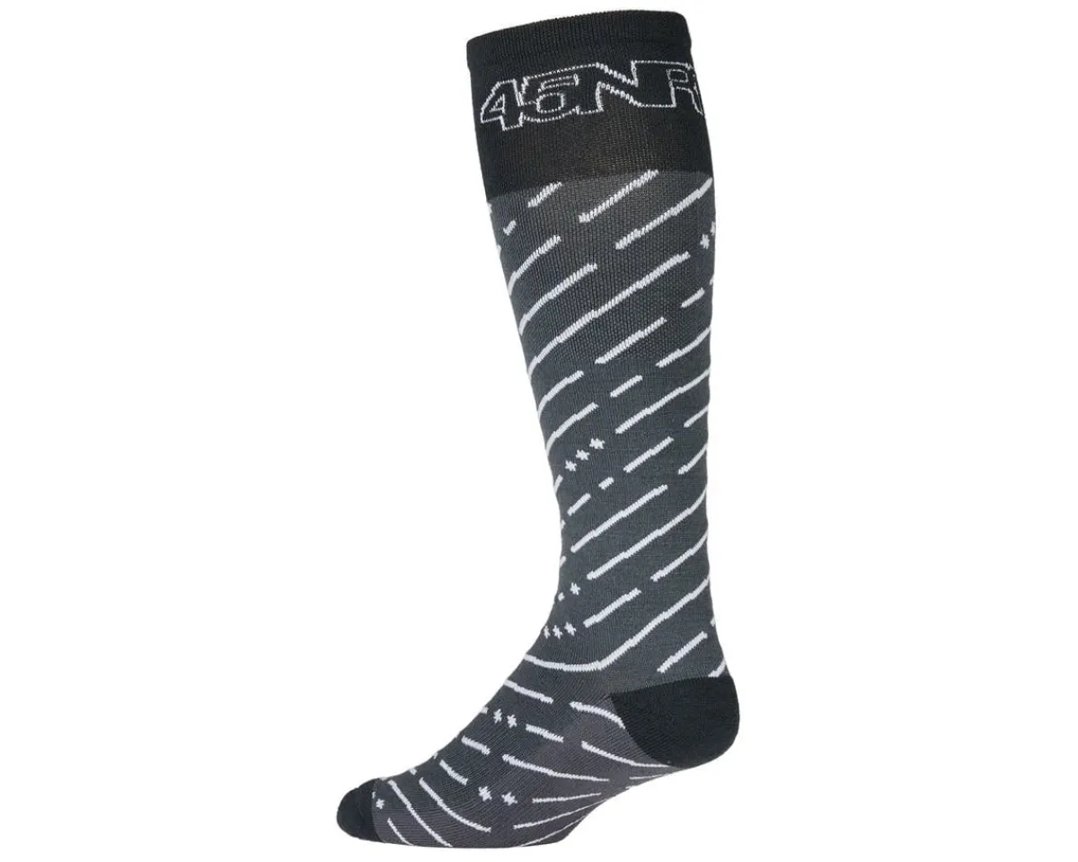 45NRTH Clothing Accessories|Shoes, Socks, & Footwear|Snow Band Midweight Knee High Wool Sock (Dark Grey/Dark Blue) (S)