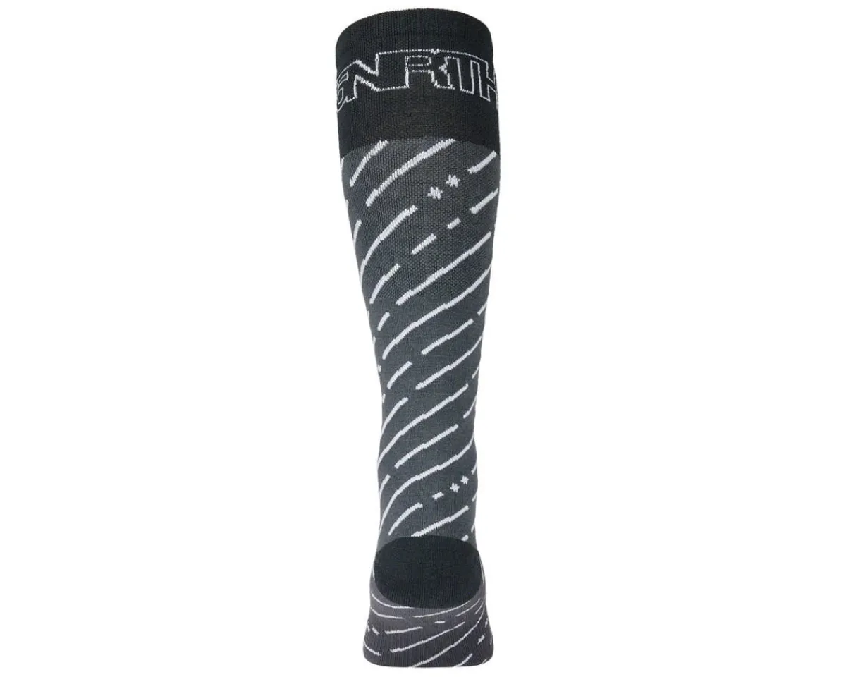 45NRTH Clothing Accessories|Shoes, Socks, & Footwear|Snow Band Midweight Knee High Wool Sock (Dark Grey/Dark Blue) (S)