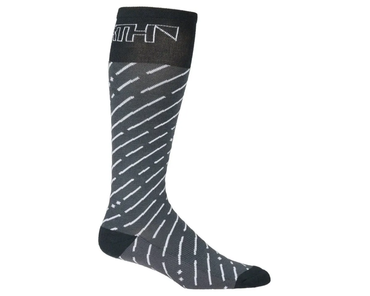 45NRTH Clothing Accessories|Shoes, Socks, & Footwear|Snow Band Midweight Knee High Wool Sock (Dark Grey/Dark Blue) (S)