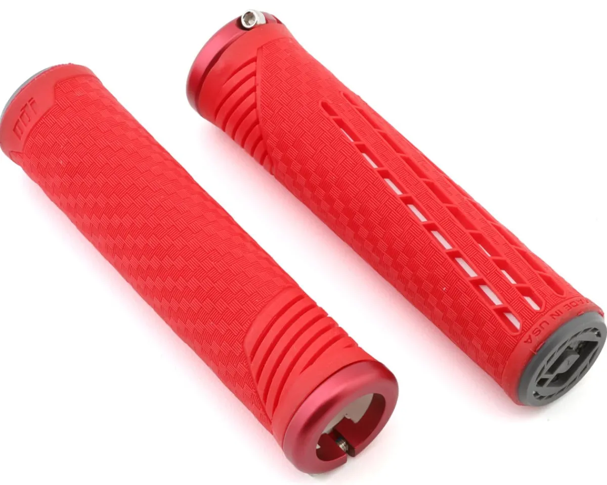ODI Grips & Handlebar Tape|CF Lock-On Grips (Red/White)