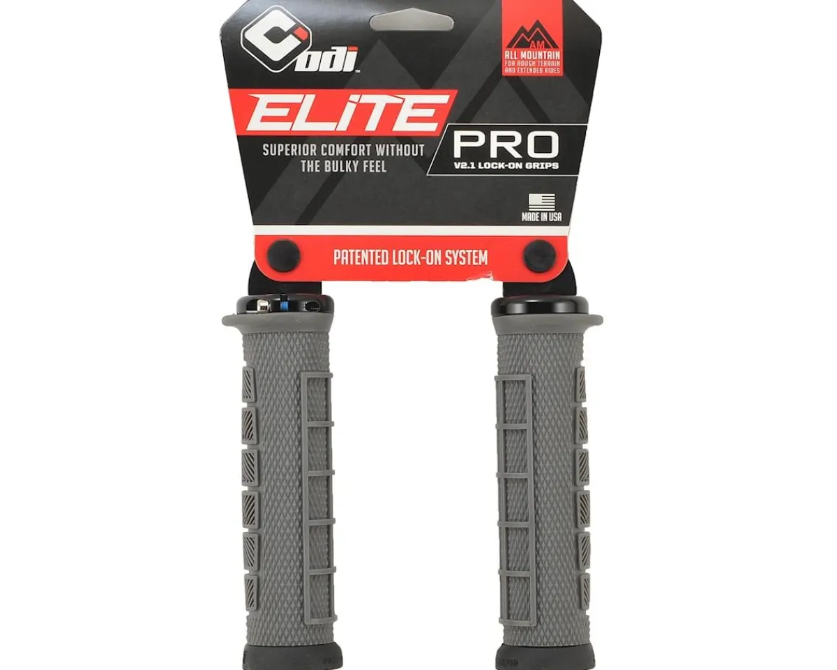 ODI Grips & Handlebar Tape|Elite Pro V2.1 Lock-On Grips (Graphite/Black) (130mm)