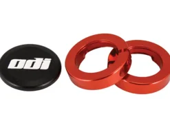 ODI Grips & Handlebar Tape|Lock Jaw Clamps (Red) (w/ Snap Caps) (Set of 4)