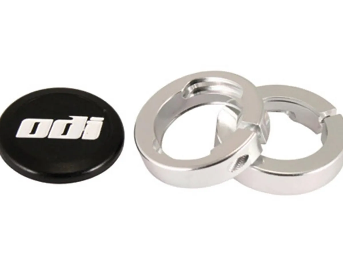 ODI Grips & Handlebar Tape|Lock Jaw Clamps (Silver) (w/ Snap Caps) (Set of 4)