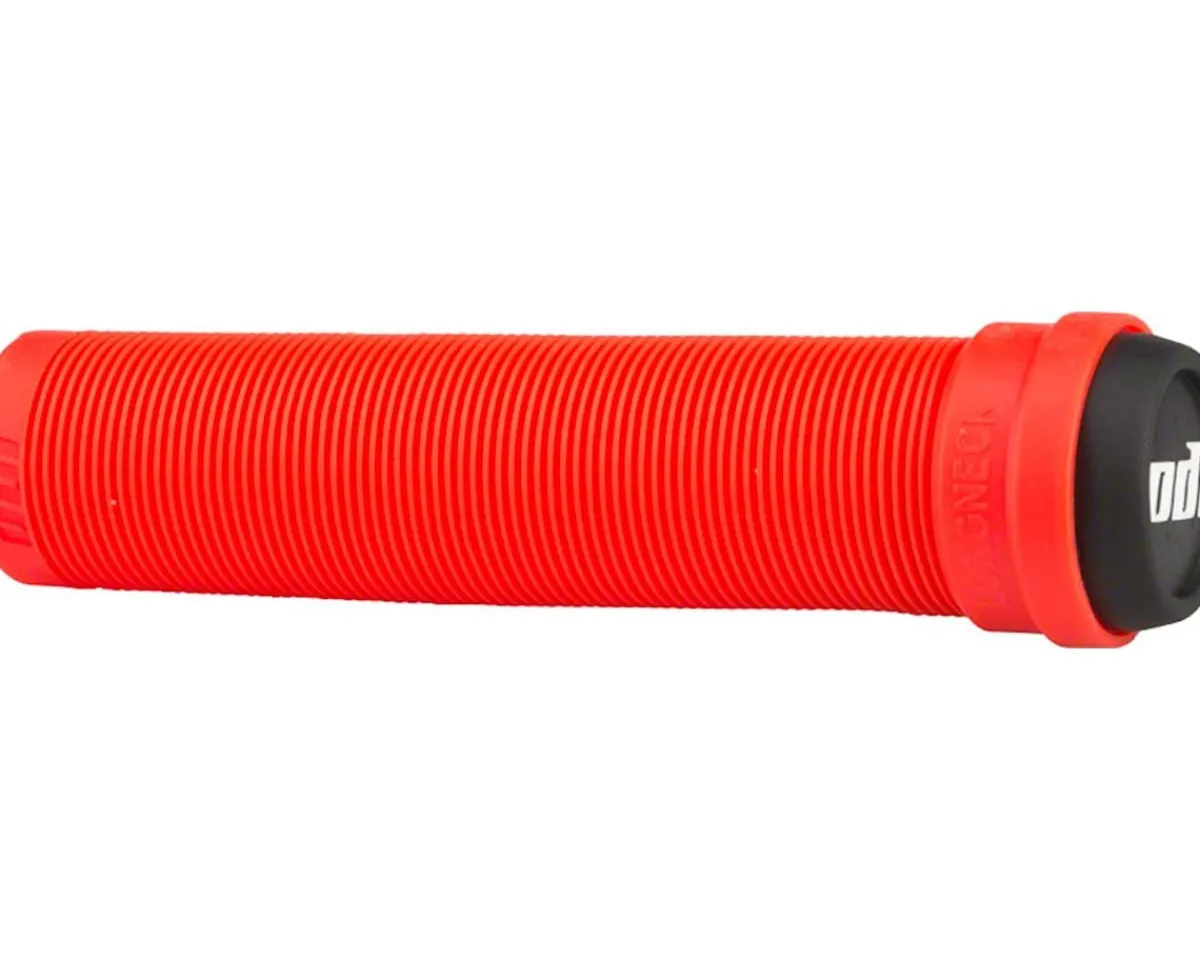 ODI Grips & Handlebar Tape|Longneck Soft Compound Flangeless Grips (Fire Red) (135mm)